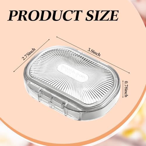 Kigley 4 Pcs Hair Tie Container Small Portable Travel Cotton Swab Holder Flosser Dispenser with Lid Plastic Box Beads Stor...