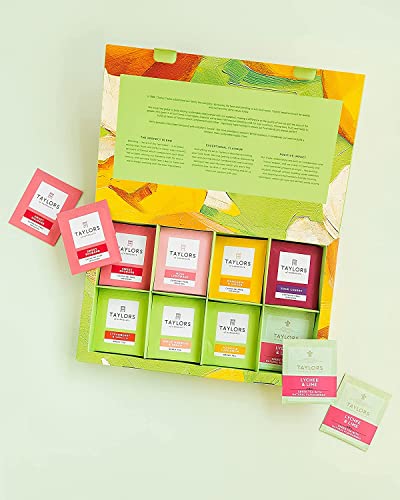 Taylors of Harrogate Assorted Green & Herbal Teas Sampler, Variety Pack Gift Box, Individually Wrapped Bags, 48 Count (Pac...