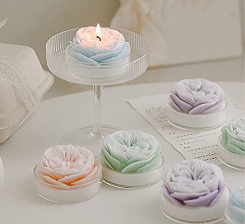 Rose Flower Shaped Scented Candle,Handmade Aroma Soy Wax Decorative Candle for Table Photo Prop Birthday Gift,Prefect for ...