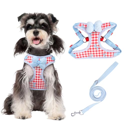 Coppthinktu Dog Harness for Small Sized Dogs, Puppy Cat Harness with Leash Set No Pull Dog Harness Adjustable Reflective S...