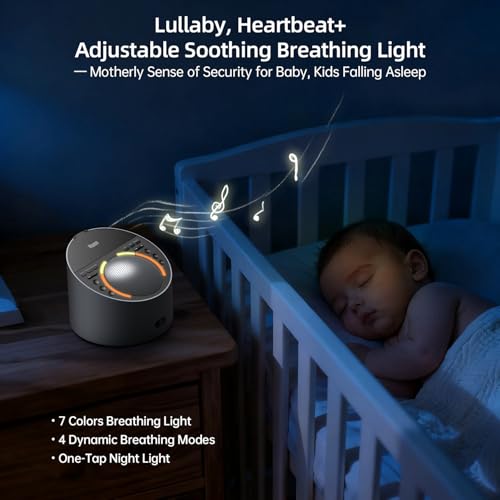 ANWOON Sound Machine with Aroma Diffuser, Premium Metal Shell White Noise Machine, Soothing Night Light, 50+ Natural Sound...
