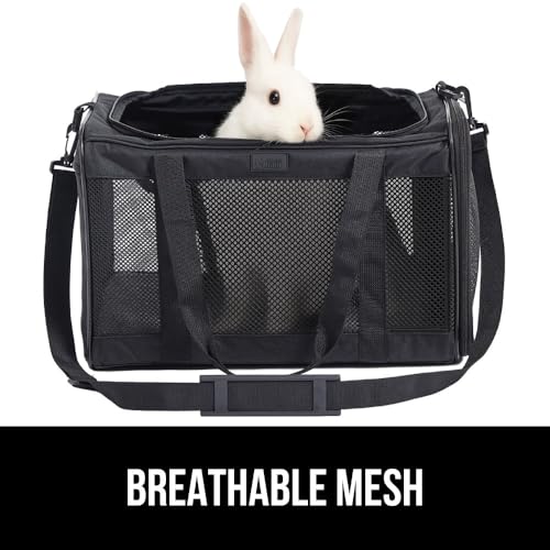 GORILLA GRIP Cat Carrier Travel Bag Up to 15 Lbs, Soft Collapsible Small Dog Carriers, Top and Side Entry Breathable Mesh,...