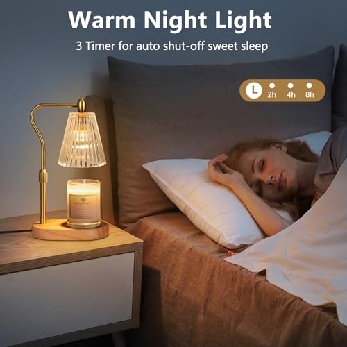Engpure Candle Warmer Lamp with Timer and Dimmer Adjustable Height for Home Room Decor, Brithday Gifts for Women, Candle W...