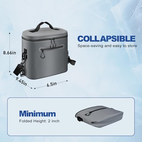 RANDUN Insulated Cooler Bag, 7/16/30 Can Collapsible with Bottle Opener for Lunch Coolers for Picnic, Beach, Work, Trip - ...