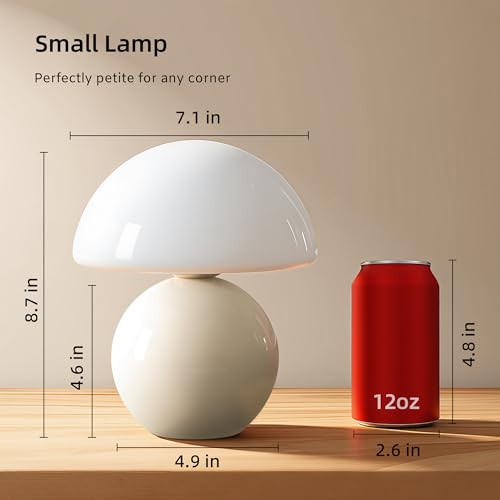 Dawnwake Mushroom Lamp Table Lamp for Bedroom,Desk Bedside Small Lamps for Living Room Night Stands,Mushroom Decor Cute Mi...