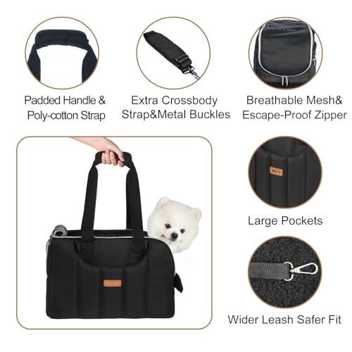 Dog Purse Carrier for Small Dogs Cats Rabbits Up to 13lbs, Lightweight Pet Sling Carriers with Crossbody Strap, Portable P...