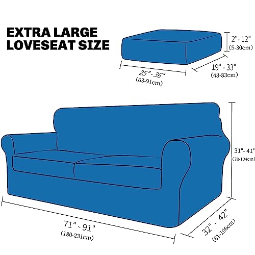 XINEAGE 2026 New 3 Pieces Couch Covers for 2 Extra Large Cushion Sofa Super Stretch Sofa Cover for 2 Large Seat Universal ...