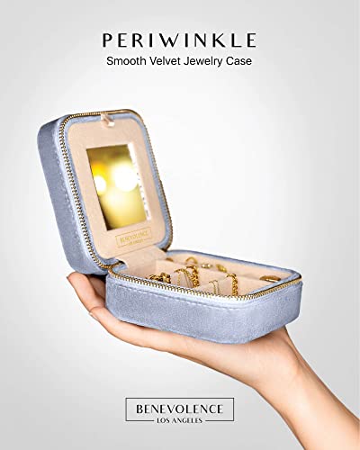 Benevolence LA Plush Velvet Jewelry Box | Travel Jewelry Case Organizer with Mirror | Featured in Oprah's Favorite Things...