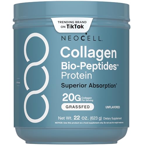 NeoCell Collagen Peptides Powder | 22oz | Super Hair, Skin, and Nails | Superior Absorption | Grassfed Protein Supplement...
