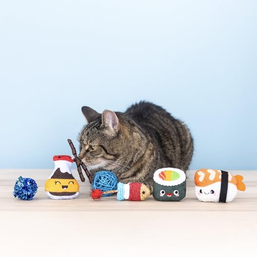 Fringe Studio True SOYMATES, Set of 6, Multipack Cat Toy Set, Pet Shop Collection (610008)