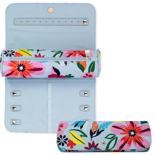 kate spade new york Travel Jewelry Case Organizer, Fabric Jewelry Box for Mother's Day, Cute Jewelry Organizer Holds Neckl...