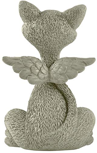 5" Bereavement Cat Angel Figurine – Resin Memorial Kitty Statue with Wings – Whimsical Pet Loss Keepsake Gift for Cat Love...