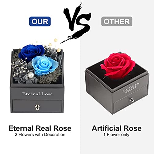 SHOKUTO Preserved Rose,Birthday Gifts for Women Mom Girlfriend,Gifts for Mom Grandma Wife Daughter Sister,Jewelry Boxes wi...