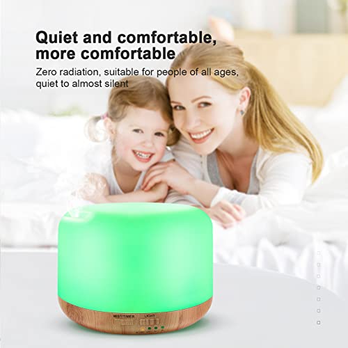 300ML Essential Oil Diffuser, Remote Control Ultrasonic Aromatherapy Oil Diffusers Cool Mist Humidifier, Waterless Auto-Of...