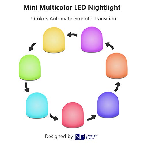 Novelty Place Color Changing Mini Nightlight, Multicolor LED Mood Lighting - Night Light for Bedroom, Bathroom, Living Roo...