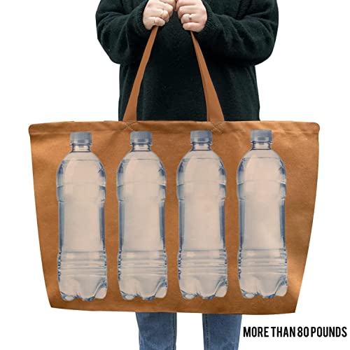 LLYLIU Large Canvas Tote Bag-Extra Big Shopping Beach Totes Bags Reusable Largest Grocery Plain Solid Bag 28"x8"x16"