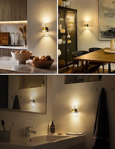 L LOHAS LED Night Light,Dimmable Night Lights Plug into Wall, 2 Pack Acrylic Nightlight with 0-100 LM Adjustable Brightnes...
