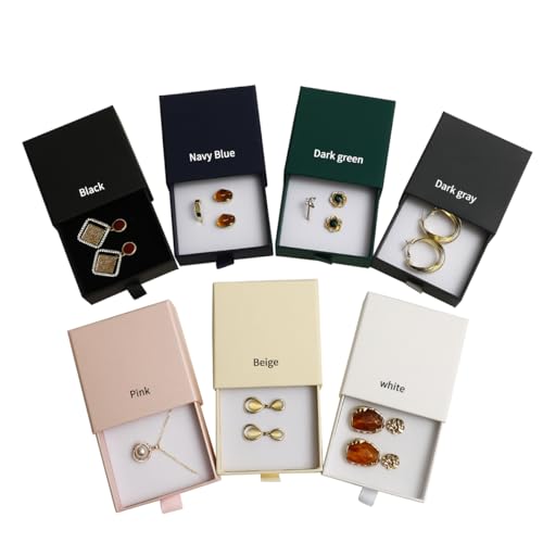 40Pcs Pearlescent Pink Small Jewelry Boxes 3.54×3.54×1.26in Cardboard Jewelry Gift Boxes Jewelry Packaging for Small Busin...