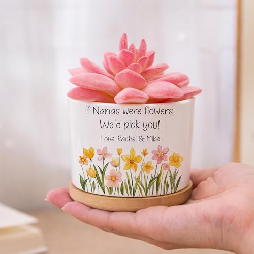 Famitrendz Personalized Floral Mom Plant Pot, Custom If Moms were Flowers, We'd Pick You! Plant Pot with Kids Names, Custo...