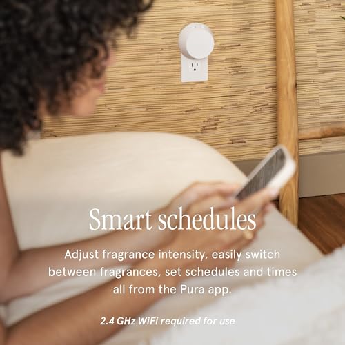 Pura 4 Smart Fragrance Diffuser - Adjustable Home Diffuser with LED Light & Automatic Vial Detection - Wi-Fi Device for Pe...