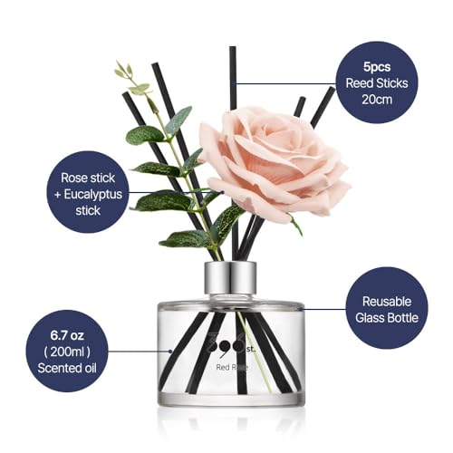 396 st. Rose Flower Reed Diffuser, Vanilla Lavender, 200ml(6.7oz) / Reed Diffuser Sets, Home Fragrance, Scented Oils, Home...