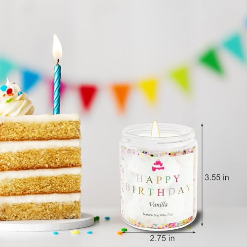 Lihome Happy Birthday Candle - Birthday Gifts for Women, Men, Mom, Dad, Sister, Teacher, Friends - Best Gifts for Ideas, N...