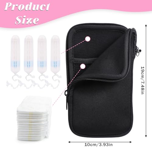 Tampon Storage Bag for Women Girls, Portable Tampons Bag Organizer Case, Travel-Friendly Discreet Menstrual Pad Pouches Ta...