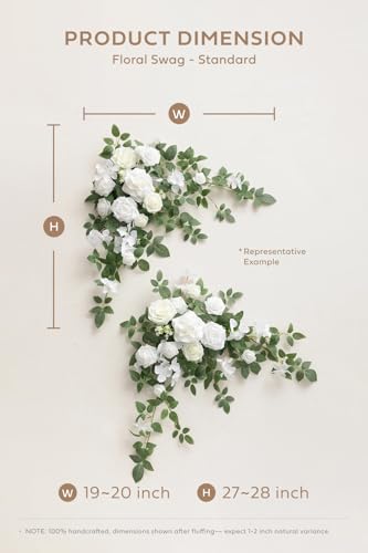 Ling's moment 2PCS Purple Artificial Flower Garland Wedding Arch Flowers Lilac Floral Swags Table Centerpieces Lavender Gr...