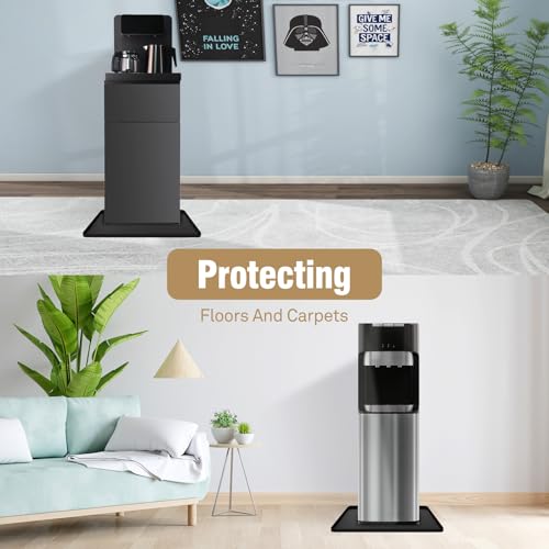 Water Cooler Mat - (22" x 19") Non-Slip Water Cooler Mat with Raised Edge for Foor Protector, Under Water Dispenser Mat Us...