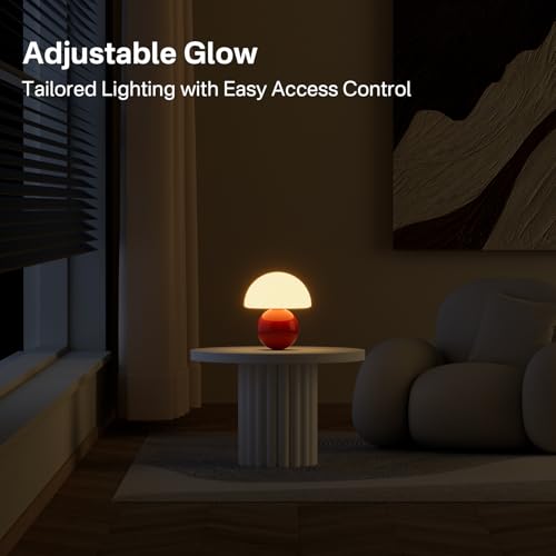 Dawnwake Mushroom Lamp Table Lamp for Bedroom,Desk Bedside Small Lamps for Living Room Night Stands,Mushroom Decor Cute Mi...