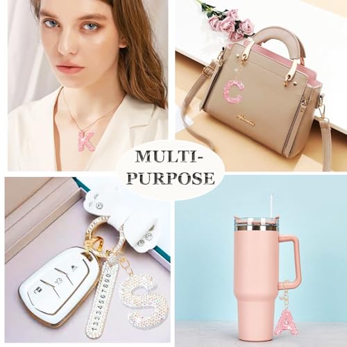 BOAJUNWU Bogg Bag Accessories,Bogg Bag Charms Keychain for Women Girls,Letter Charms for Beach Bitty Bogg Handbags Tote Bags