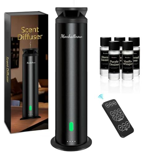 Monhallnow Waterless Scent Diffuser Starter Kit – 1000 Sq Ft Coverage, Suitable for Home & Hotel Series Diffuser, Includes...