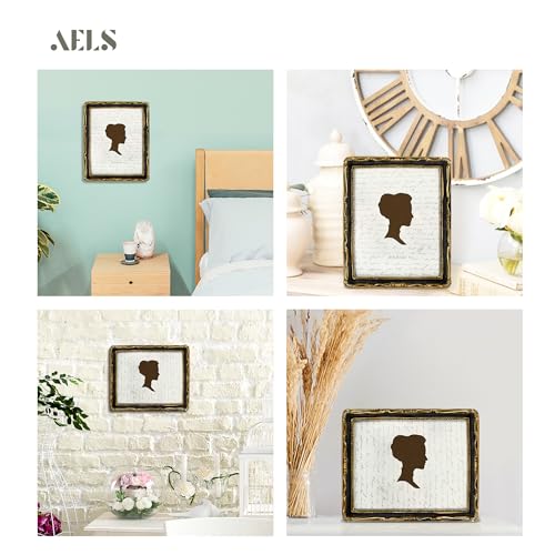 AELS 8x10 Inch Vintage Picture Frame, Elegant Antique Photo Frames with Glass Front, Photo Display, Tabletop Wall Hanging,...