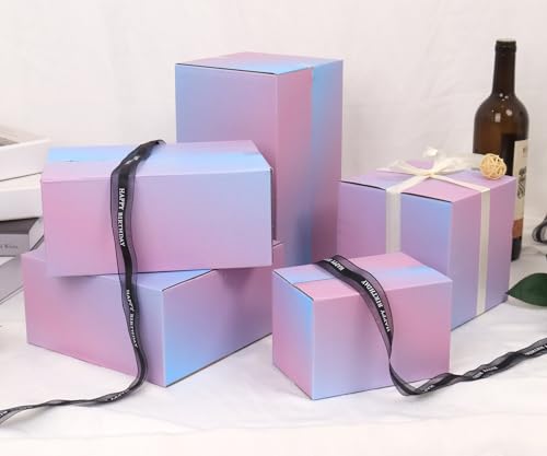 DERZIFUN 10x7x6 Medium Shipping Boxes, 30 Pack Purple Cardboard Mailer Box, Gift Boxes for Packaging Small Business