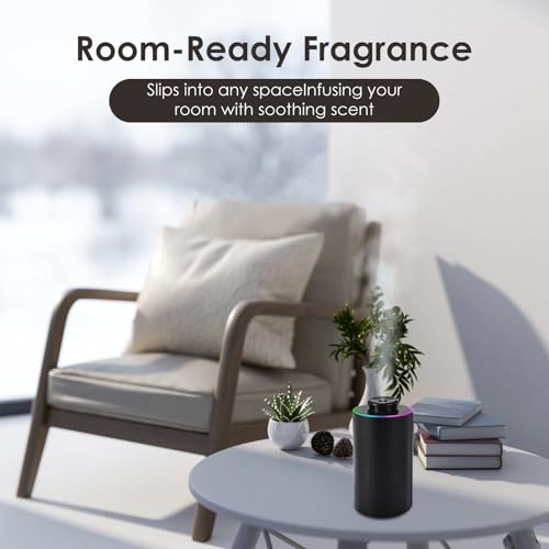 Waterless Essential Oil Diffuser with 8 Color LED Night Light, 3 Mist Levels & Timers, Portable Rechargeable Aromatherapy ...