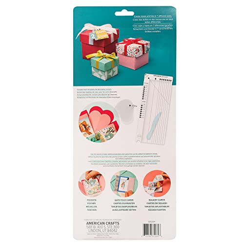 We R Memory Keepers Explosion Board, Make DIY Custom Explosion Boxes, for Memory Keeping, Gift Giving, with Guides, Measur...