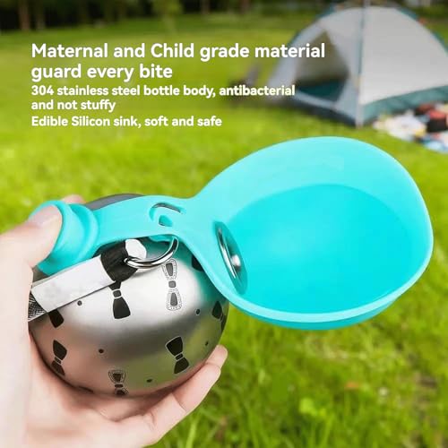 Portable Dog Water Ball, Foldable Pet Water Bottle – Portable, Leak-Proof & Perfect for Travel, 304 Stainless Steel Large-...