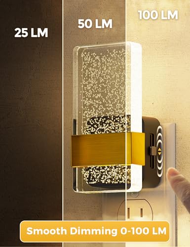 L LOHAS LED Night Lights Plug Into Wall, 2 Pack Plug in Night Light LED with Dusk to Dawn Sensor, 0-100LM Dimmable Nightli...