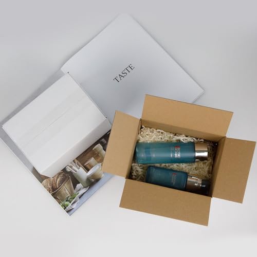 HESESOH 7x5x5 Inches Shipping Boxes Set of 40, White Corrugated Cardboard Box Literature Mailer for Packing Small Business