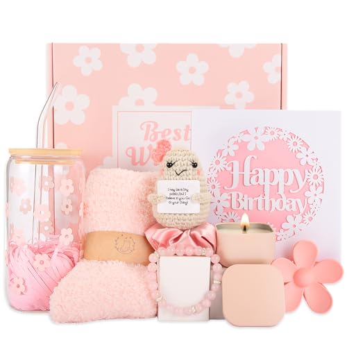 Nunubeo Birthday Gifts for Teen Girls, Cute Pink Birthday Gift Box Set for Girl, Daughter, Sister, Friend