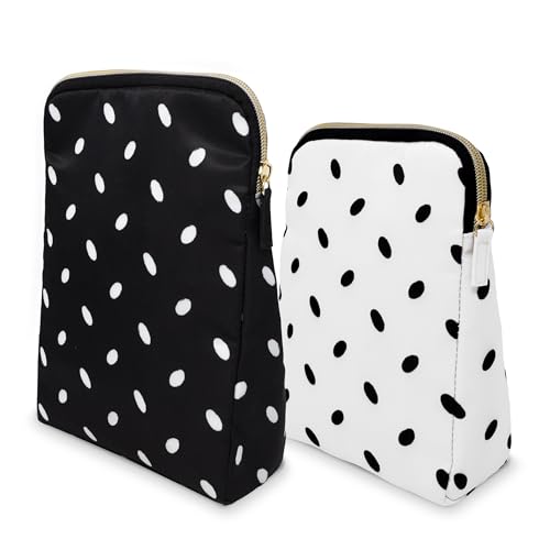 kate spade new york Insulated Snack Bag Keeper with Zipper, Reusable Thermal Sandwich Bag Holders for Lunch Bag (Almond Dot)