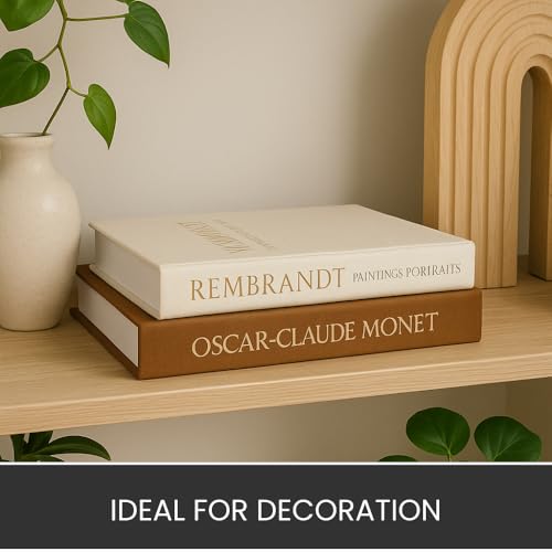 PRIMERA COLLECTIONS Faux Book Storage Boxes – Linen Decorative Books for Home Decor, Coffee Tables, Bookshelves, Photo Sto...