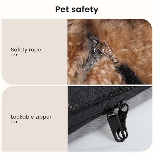 Dog Car Carrier Light Weight, 24×17.7×20.5in Dog Carrier for Cars Easy to Assemble, Dog Cars Crate Portable and Breathabl...
