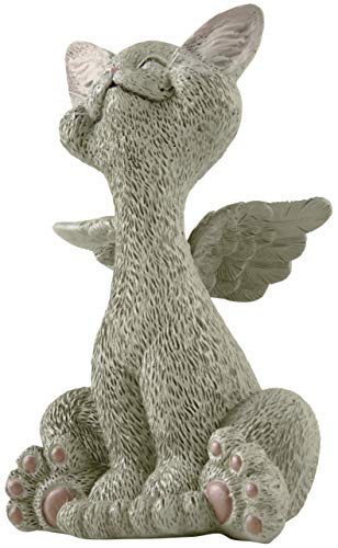 5" Bereavement Cat Angel Figurine – Resin Memorial Kitty Statue with Wings – Whimsical Pet Loss Keepsake Gift for Cat Love...