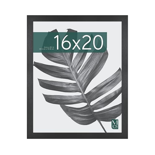 MCS Studio Gallery 16x20 Poster Frame Black Woodgrain Engineered Wood, Vertical & Horizontal Wall Hanging Large Picture Fr...