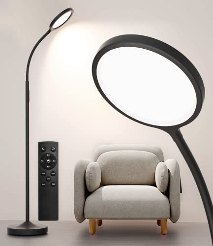 luckystyle Floor Lamp,Super Bright Dimmable LED Lamps for Living Room, Custom Color Temperature Standing Lamp with Remote ...