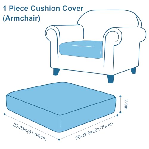 Smiry Printed Couch Cushion Covers, Stretch Soft Couch Covers for Sofa, Washable Non-Slip Sofa Slipcover Furniture Protect...
