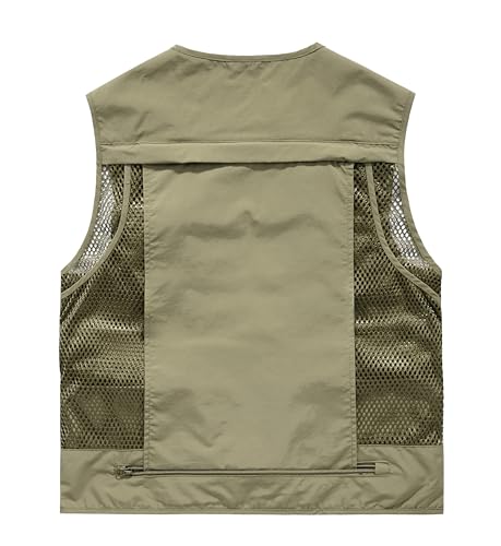 Acydar Men's Outdoor Fishing Work Safari Travel Photo Cargo Vest Outdoor Fishing Vest