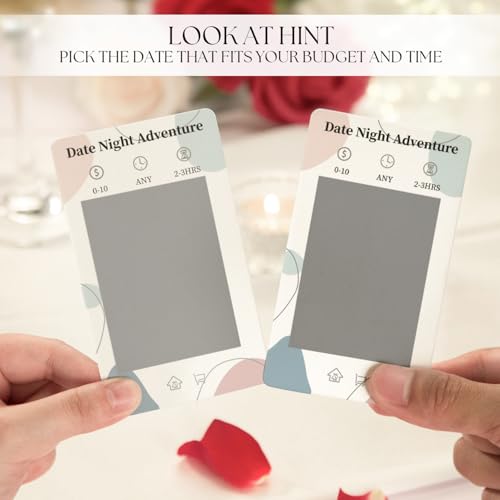 40 Fun Date Night Scratch Off Card Game Ideas, Romantic Wedding Anniversary Couple Gifts for Him, Her, Men, Boyfriend, Gir...