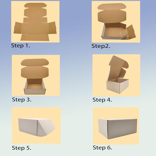 10 x 10 x 2 inch Shipping Boxes Set of 25， White Corrugated Cardboard Box Mailer Boxes for Packaging Small Business Shippi...